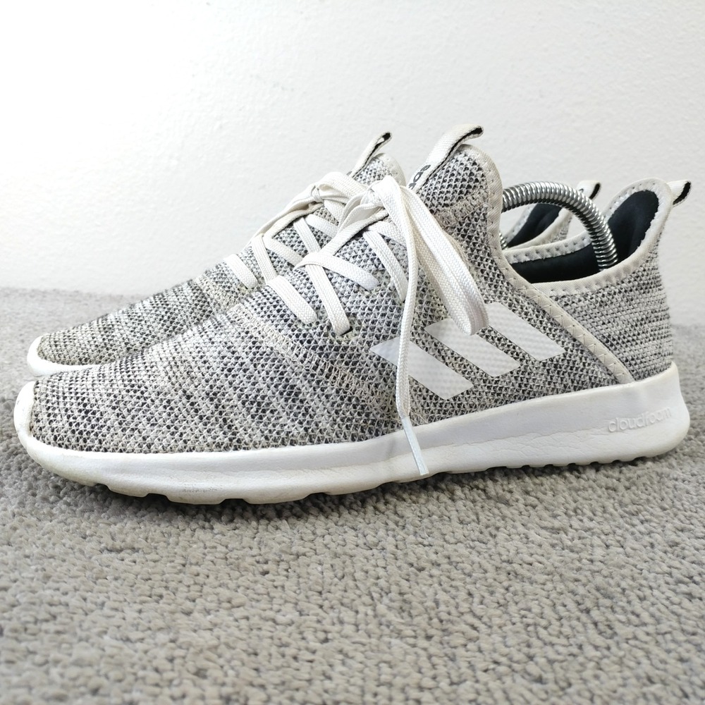 Adidas Cloudfoam Pure Womens Size 9 Running Shoes Gray Low Top Sneakers DB0695